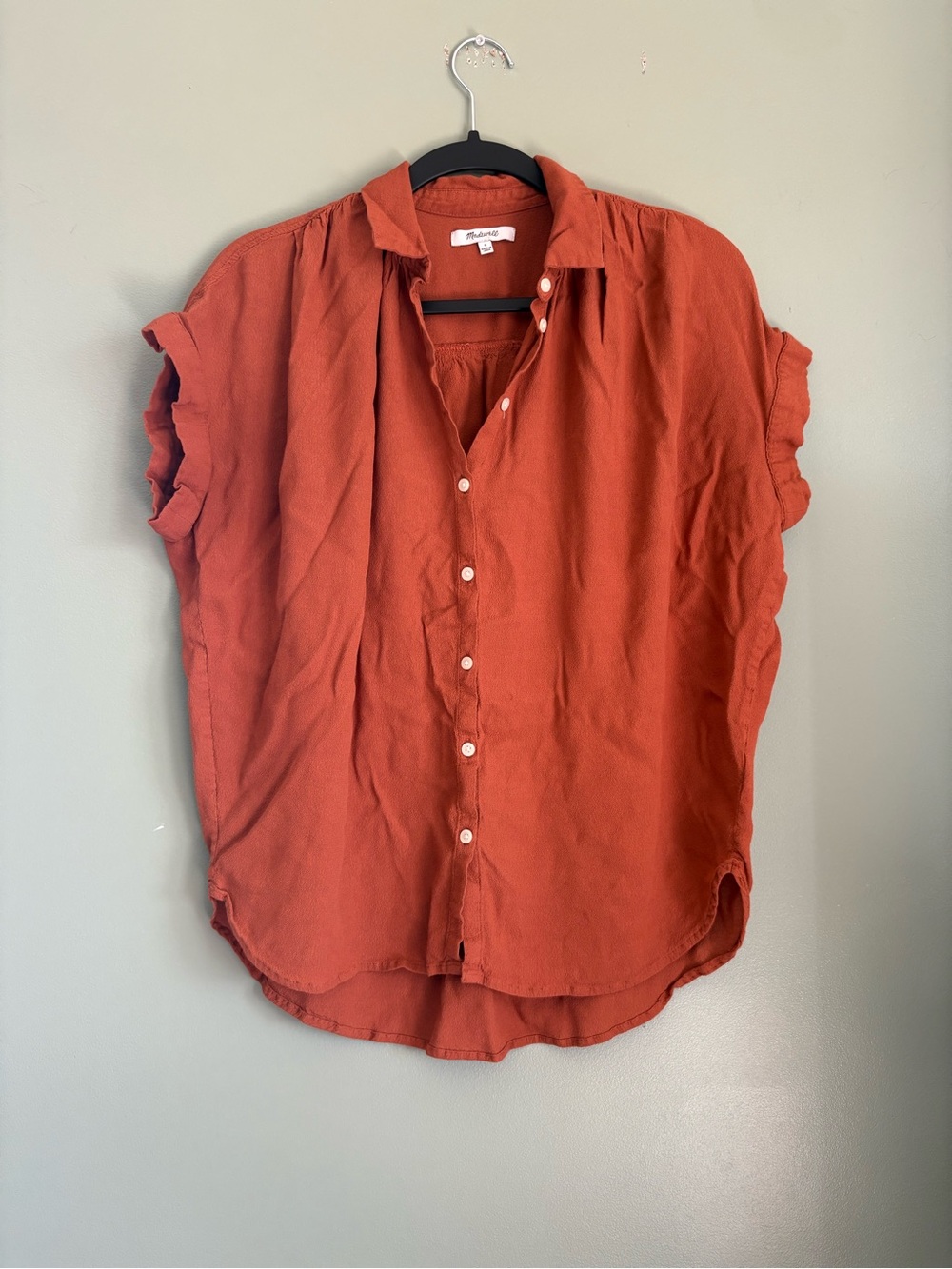 Madewell Central Drapey Shirt in Dark Tobacco